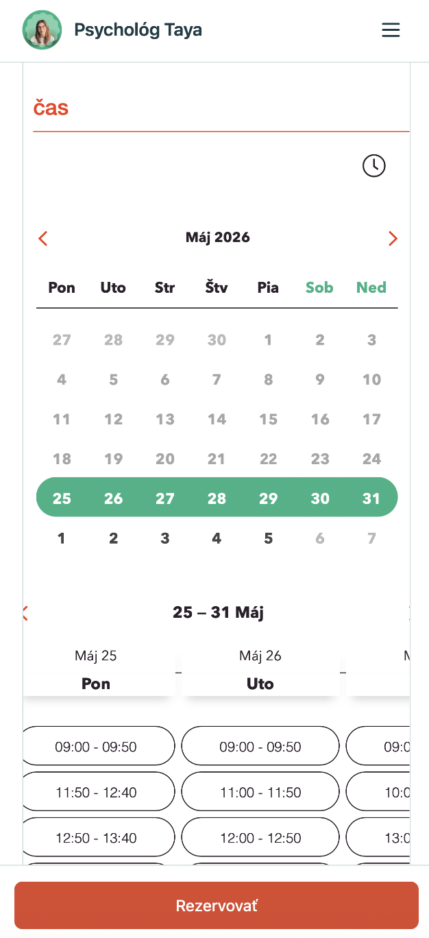 Booking — mobil